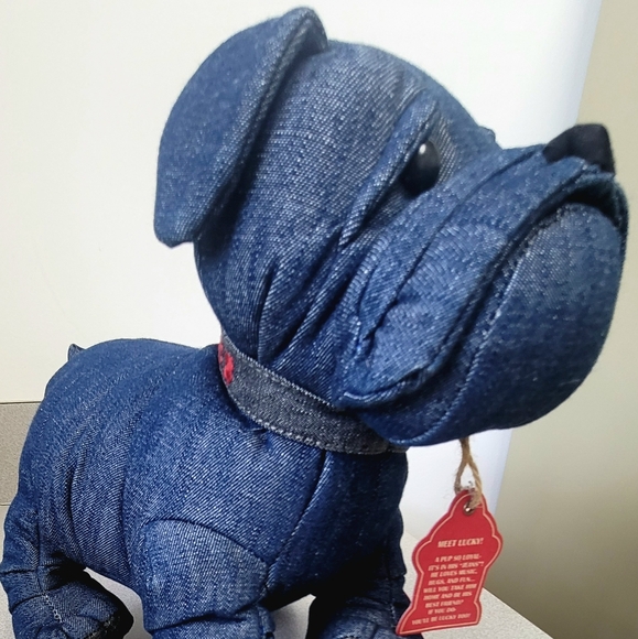 Denim Bulldog Plush Toy - Picture 6 of 6
